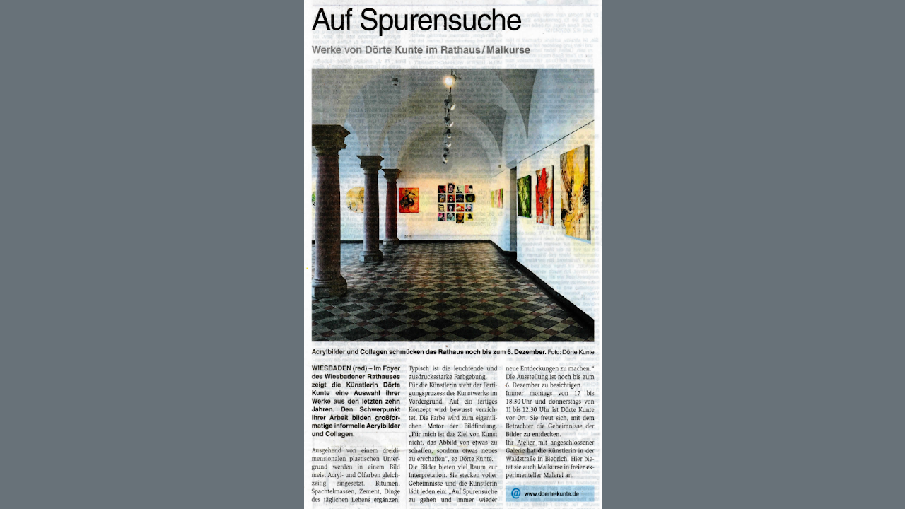 Presse Ausstellung Rathaus Wiesbaden